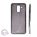 Futrola Samsung A605 / A6 Plus / 2u1 stras i cirkoni srebrna