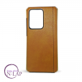 Futrola kozna ojacana Samsung G988F Galaxy / S20 Ultra svetlo braon
