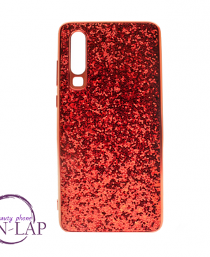 Futrola Huawei P30 / sljokice crvena