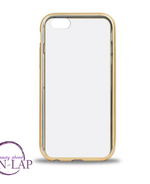Futrola Iphone 6 Plus / kolor ivice providna zlatna