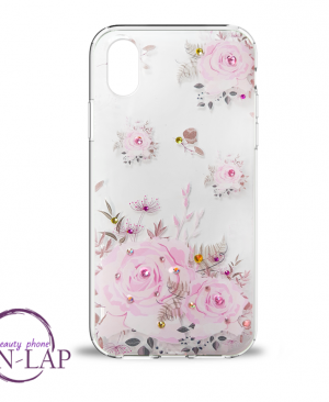 Futrola Iphone X / XS / providna floral cirkon 04