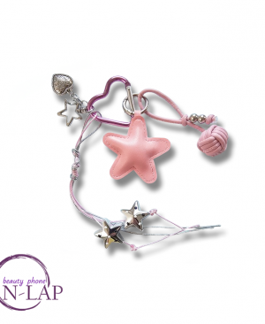Privezak za torbe i kljuceve / pink star